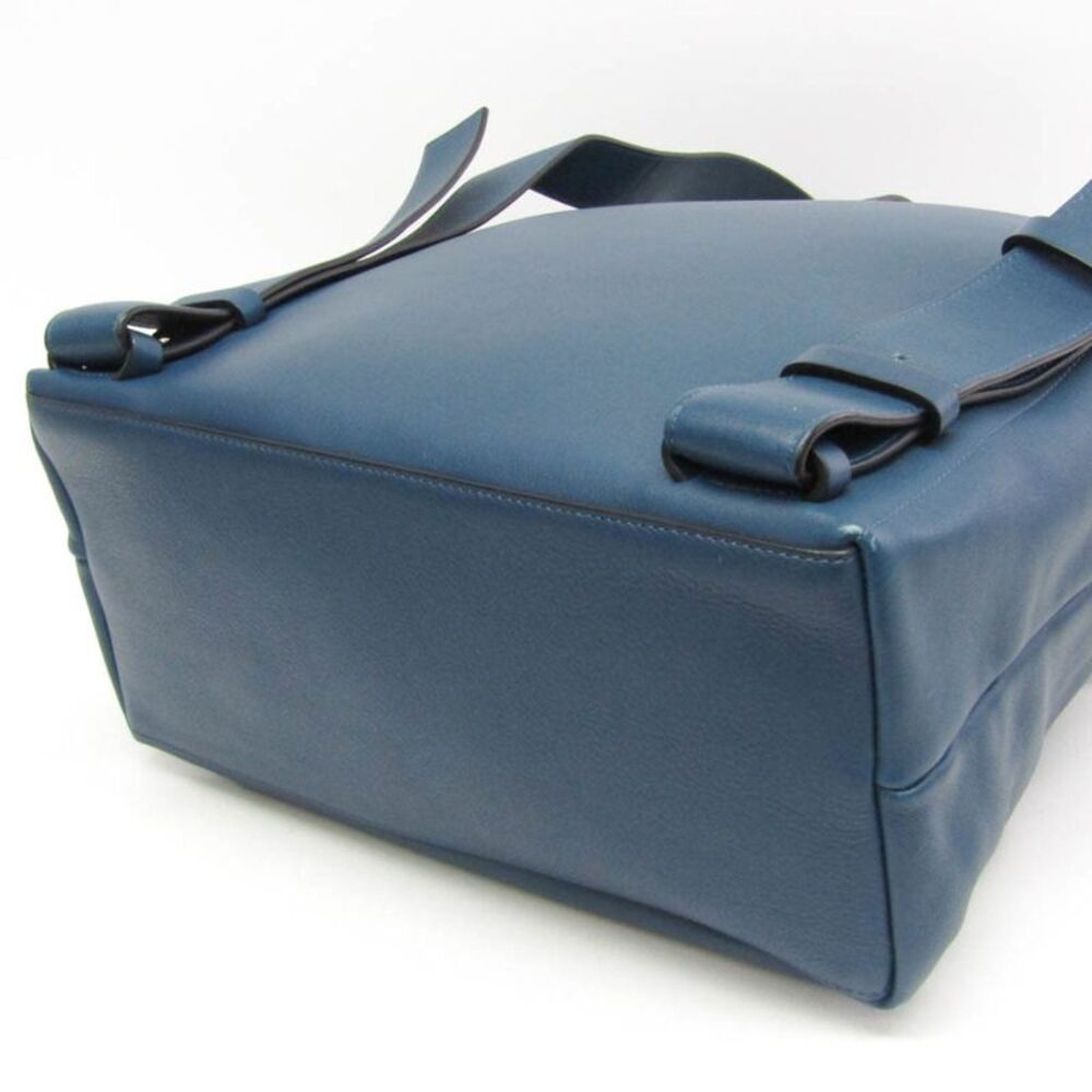 Loewe Goya Backpack .. Leather Backpack Blue - Picture 5 of 10